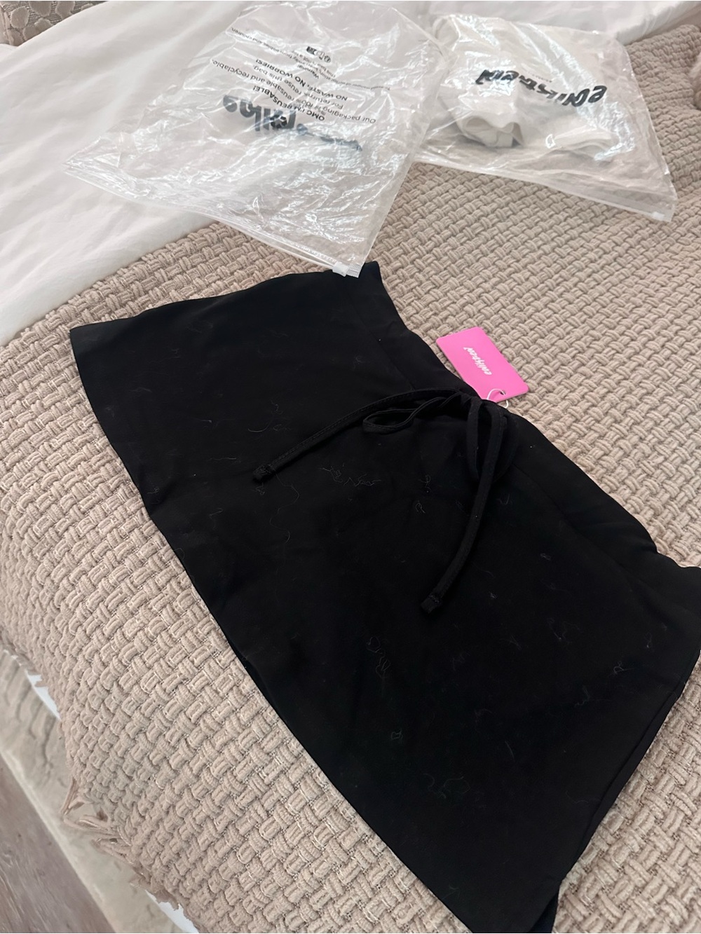 Edikted Black Drawstring Women's Skort